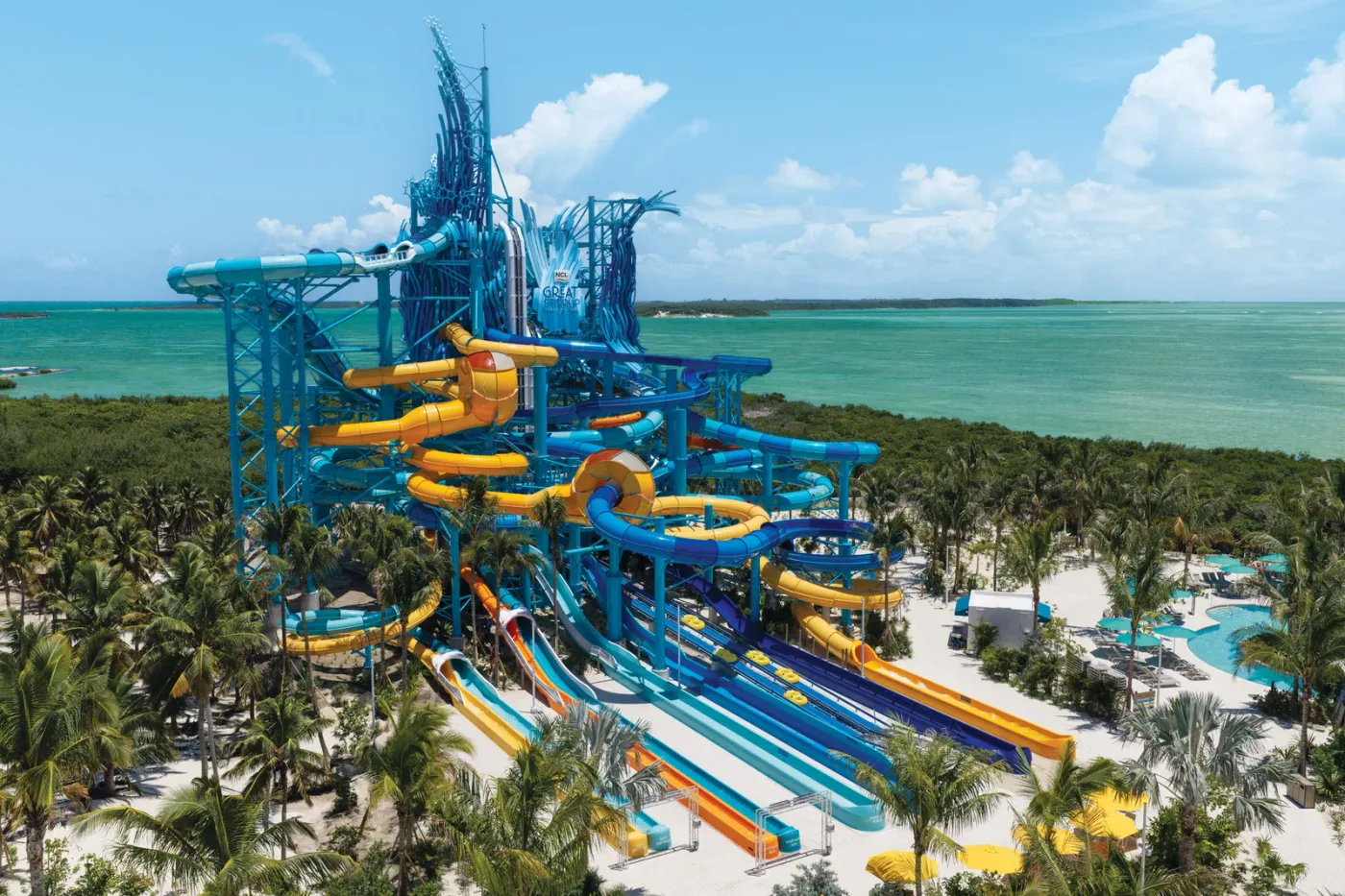 The Tidal Tower slide complex at Great Tides Waterpark
