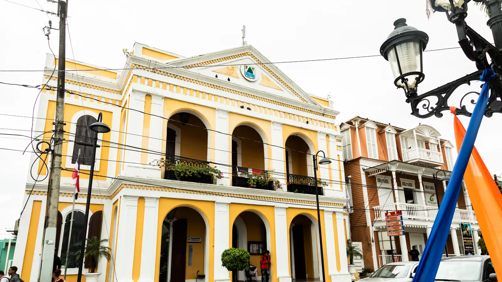 Colourful colonial architecture in downtown Puerto Plata, Dominican Republic