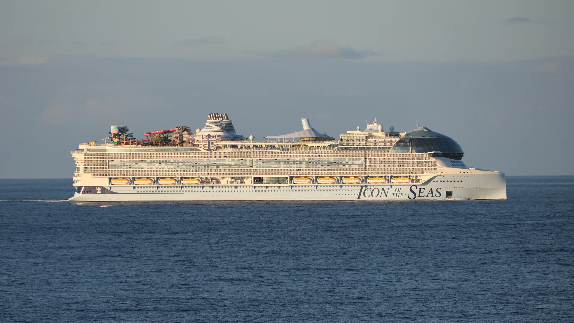 Icon of the Seas berthed in San Juan — the ship taking over Galveston in August 2027