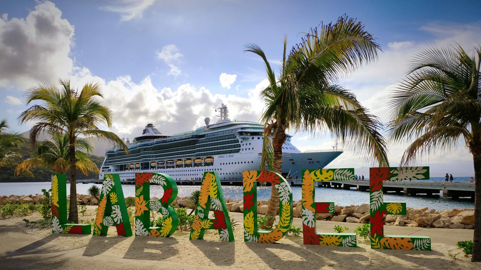 Labadee on Haiti's north coast, a curve of beach and green headlands around sheltered turquoise water